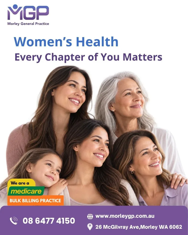 Morley General Practice social post: Women's Health, every chapter of you matters