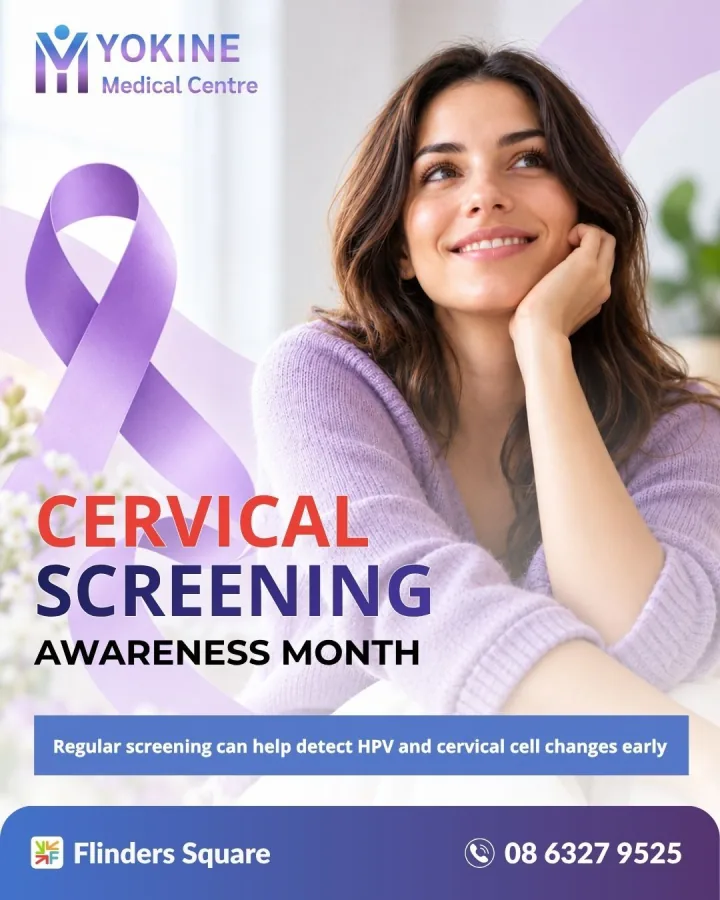 Yokine Medical Centre social post for Cervical Screening Awareness Month