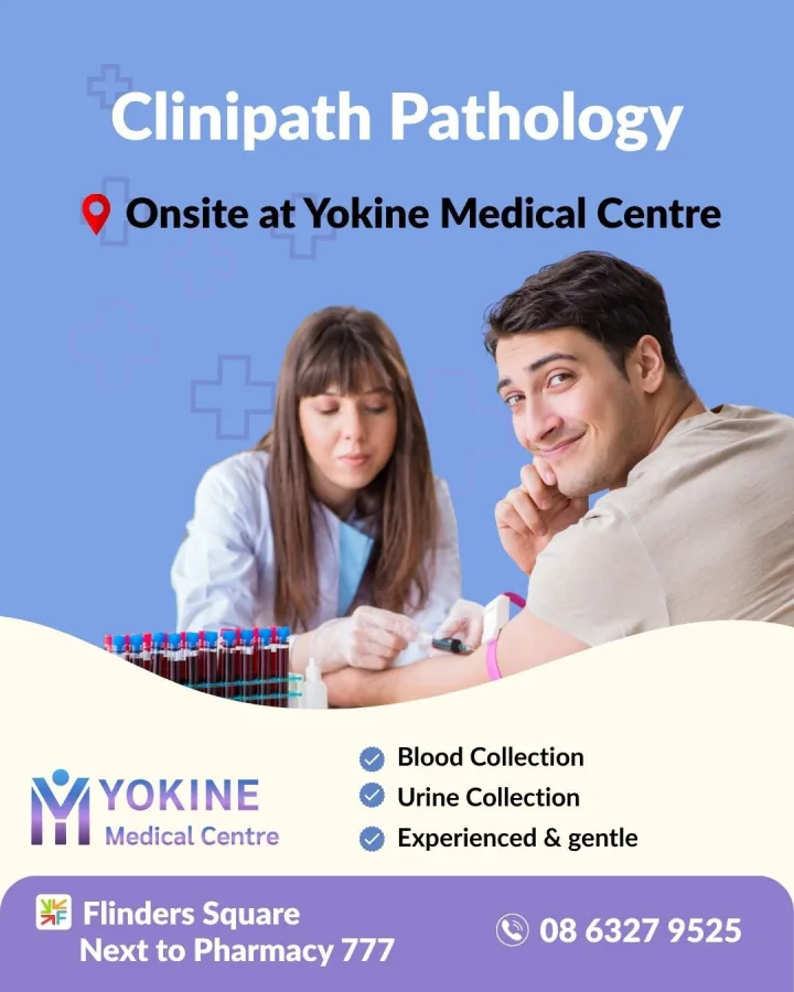 Yokine Medical Centre social post: Clinipath Pathology onsite